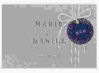 Save the Date Deckblatt Transparent Glitter A6 Deckblatt transparent blau