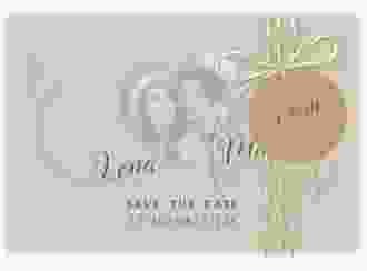 Save the Date Deckblatt Transparent "Herzensbund" DIN A6 Deckblatt transparent schwarz