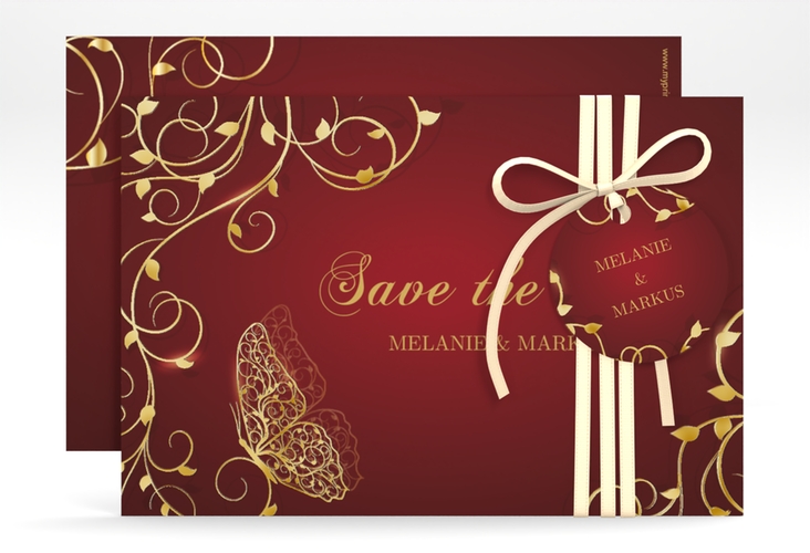 Save the Date-Karte Eternity A6 Karte quer gold