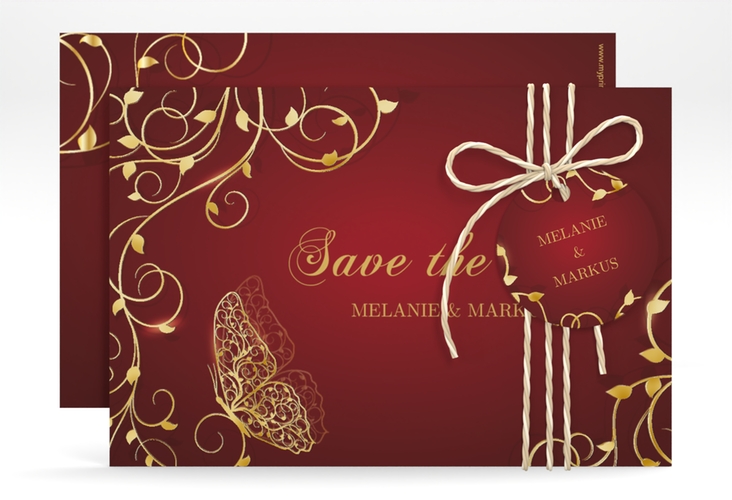 Save the Date-Karte Eternity A6 Karte quer gold