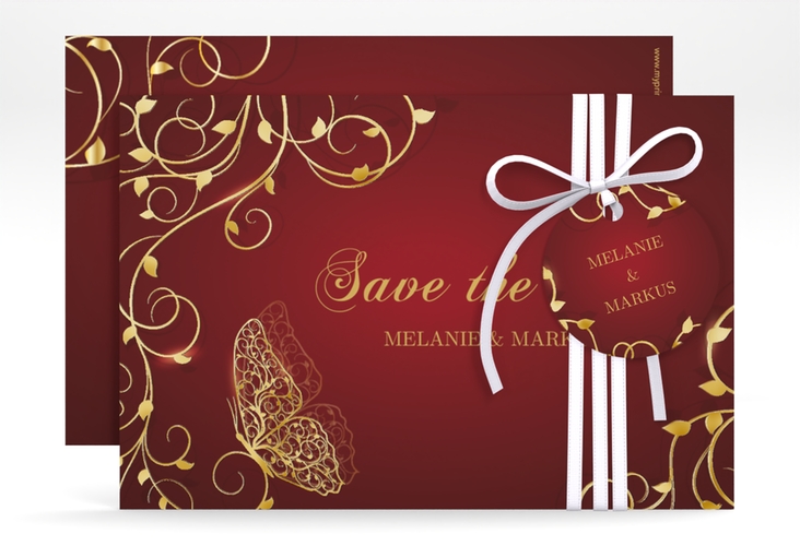 Save the Date-Karte Eternity A6 Karte quer gold