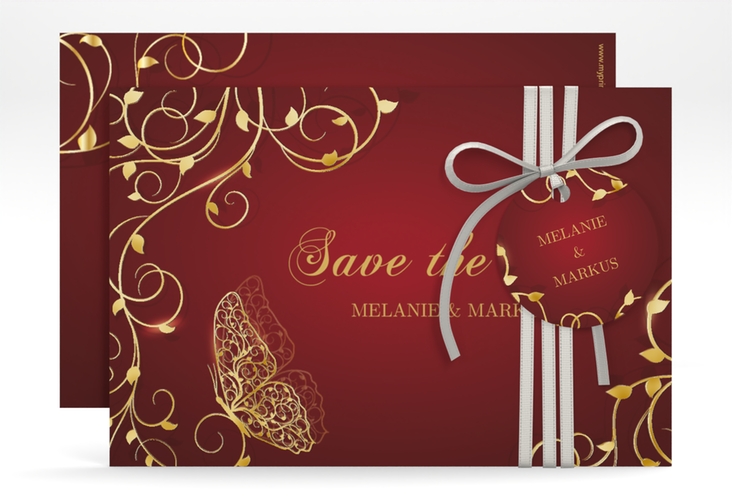 Save the Date-Karte Eternity A6 Karte quer gold