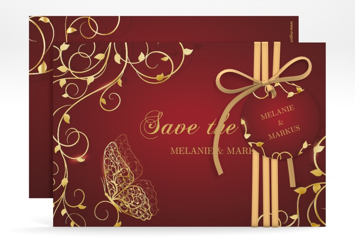 Save the Date-Karte Eternity A6 Karte quer gold