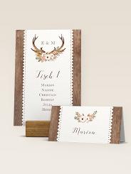 Tischkarten rustikal zur Hochzeit