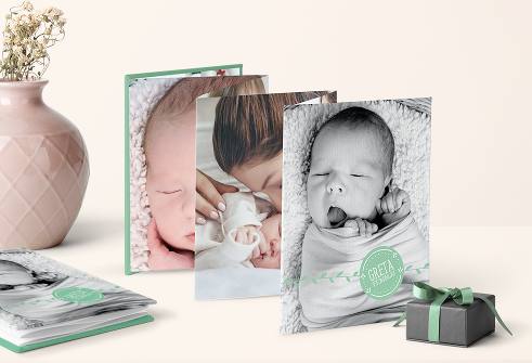 Baby-Leporello mit Erinnerungsfotos