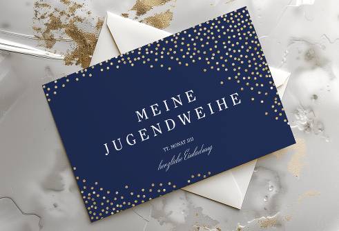 Karte zur Jugendweihe zum Personalisieren