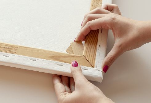 Leinwand zur Taufe mit Keilrahmen