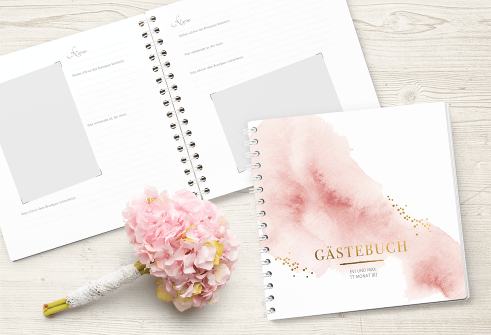 Gästebuch zur Hochzeit mit vorgedruckten Fragen