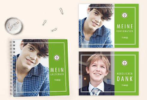 Papeterie-Produkte zur Konfirmation