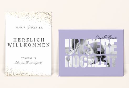 Willkommensschild Zur Hochzeit Auf Leinwand Myprintcard