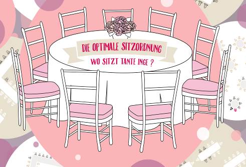 Sitzplan zur Hochzeit als Leinwand oder Poster myprintcard