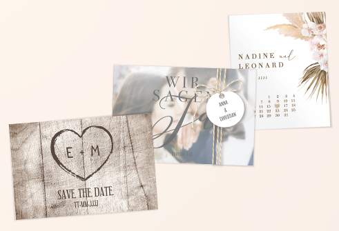 Save-the-Date Karten in modernen Designs