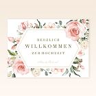 Florales Willkommensschild