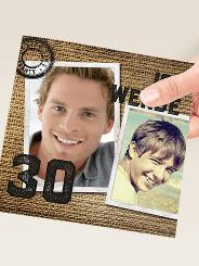 Einladungskarte zum 30. Geburtstag mit Fotos