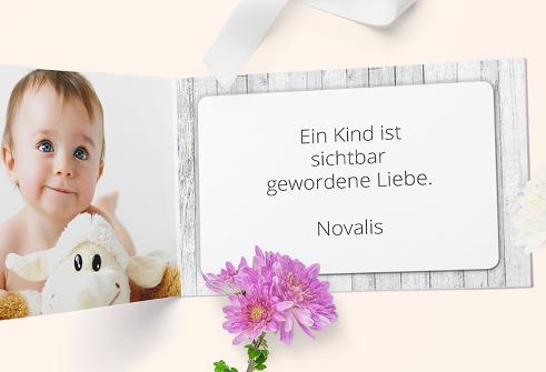 Taufkarte mit Spruch