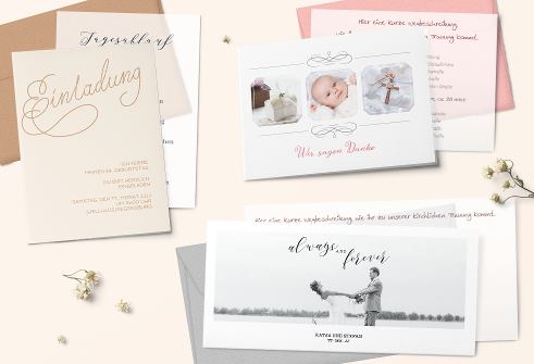 Einleger in verschiedenen Formaten