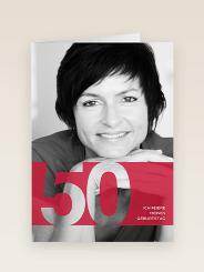 Einladungskarte zum 50. Geburtstag mit Foto