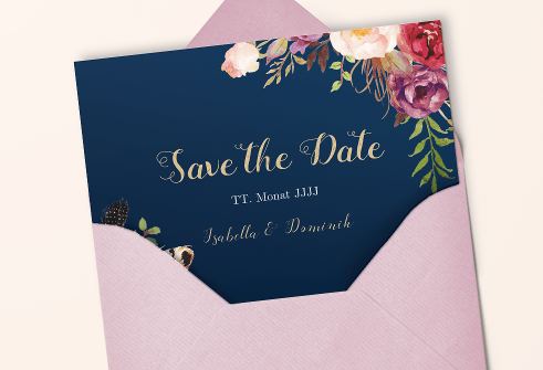 Save-the-Date Karte zur Hochzeit