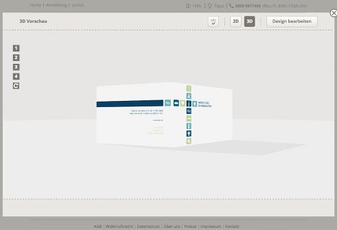 Kommunionkarte in der 3D-Vorschau