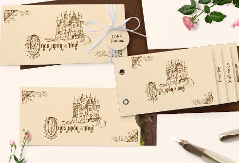 Hochzeitseinladungen im Motto-Design