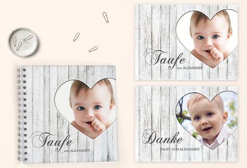 Weitere Papeterie-Produkte zur Taufe