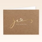 Hochzeitseinladung mit Goldfolie