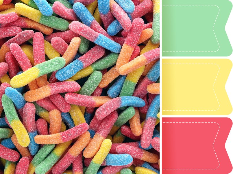 Gummi-Würmer als Inspiration für die Hochzeitsdeko.