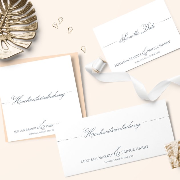 royale Hochzeitseinladungen