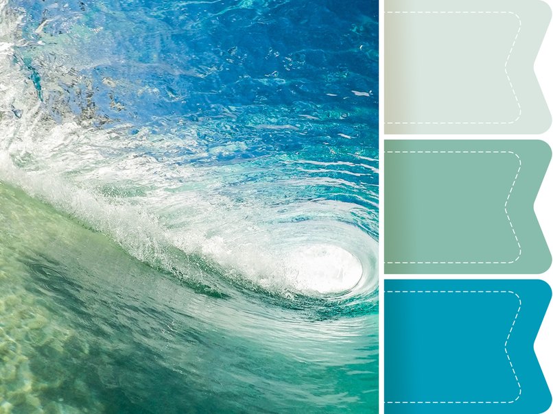 maritime Hochzeitsfarben inspiriert von Wellen