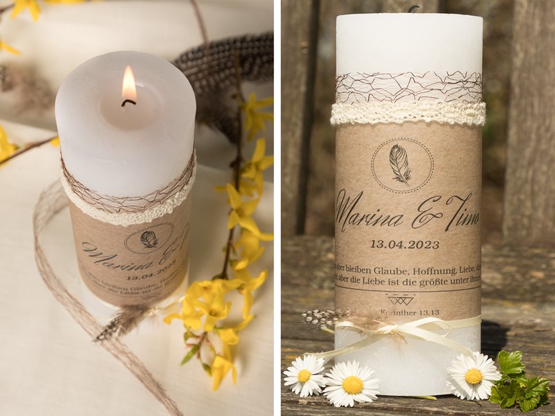 Die Hochzeitskerze begleitet die Ehe