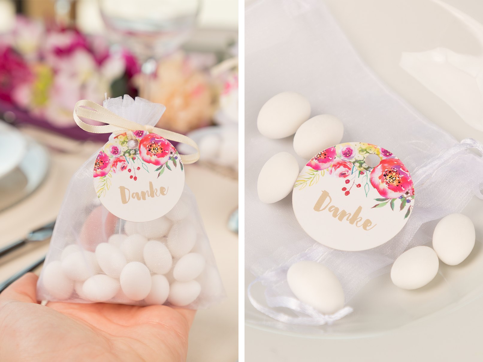Hochzeitsmandeln Gastgeschenk mit Tradition & Bastelanleitung