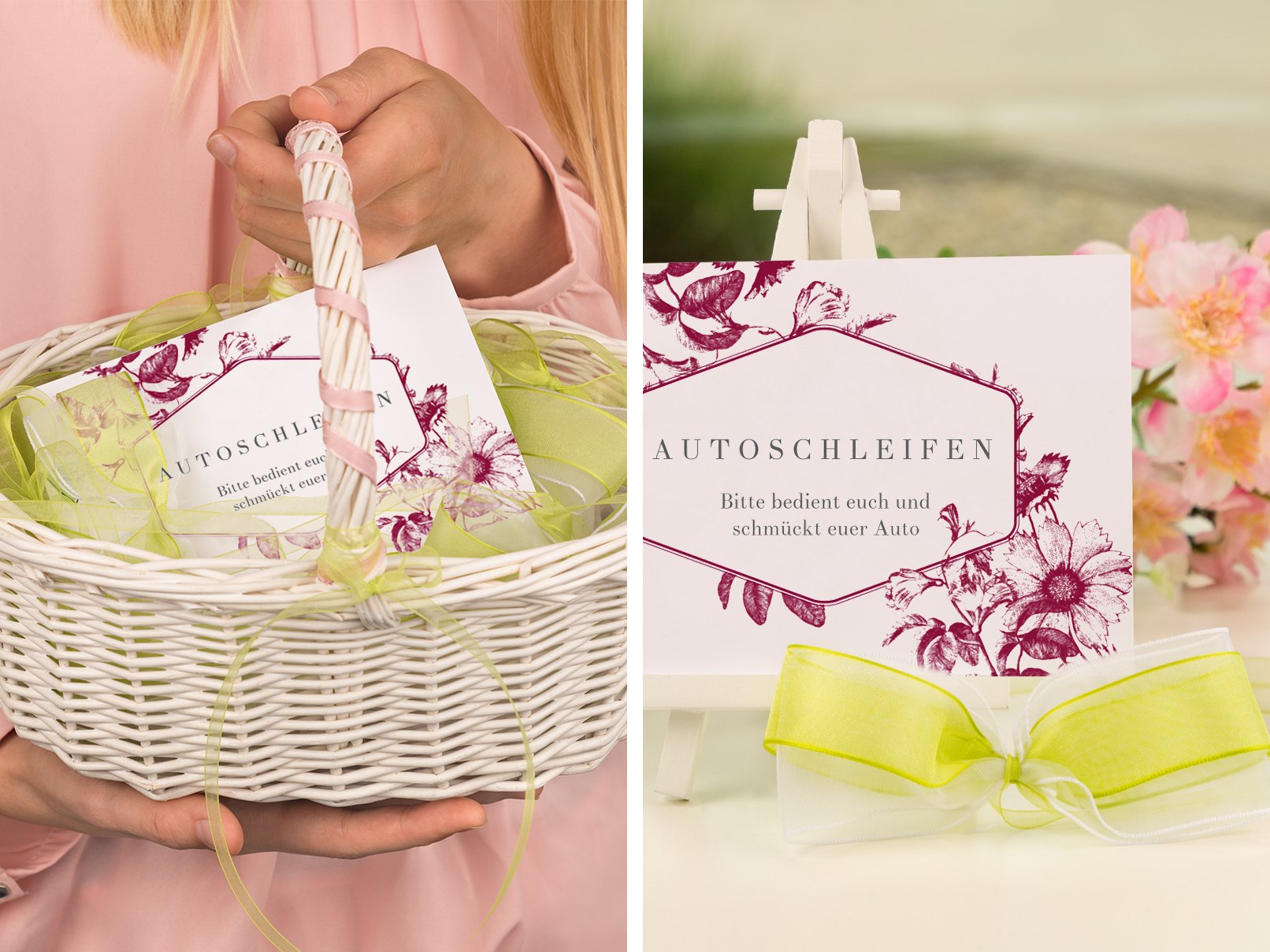 Autoschleifen zur Hochzeit So könnt Ihr sie selber machen myprintcard