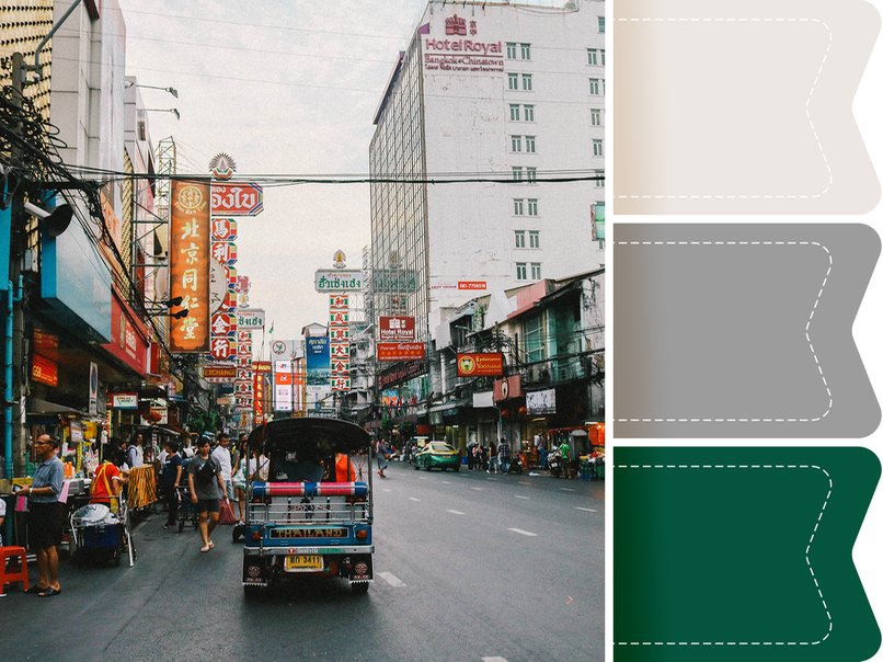 Dunkelgrün und Grau machen dieses Hochzeitsfarbkonzept aus.