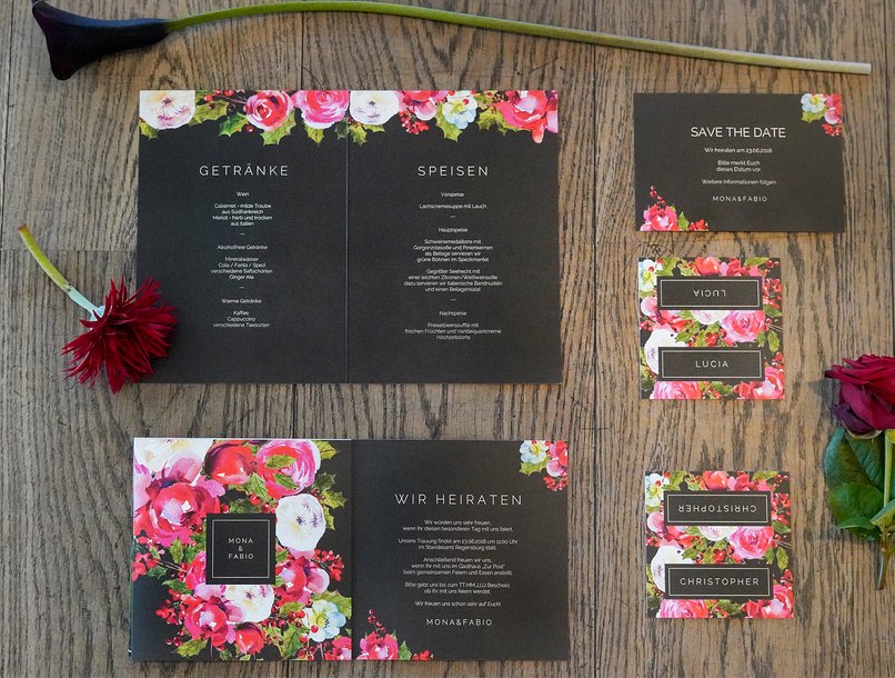 Hochzeitskarten im Rockabilly Stil