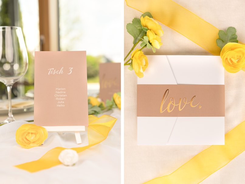 Hochzeitspapeterie im Vintage-Stil