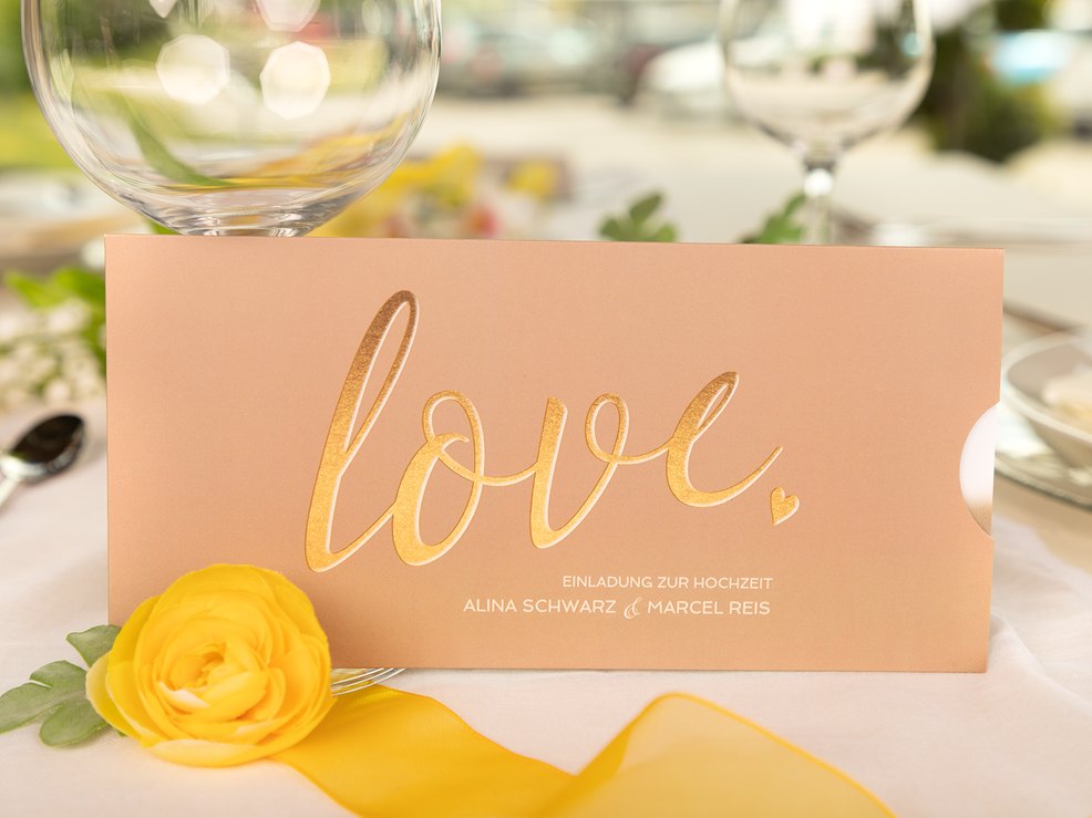 Einsteckkarte als Hochzeitseinladung