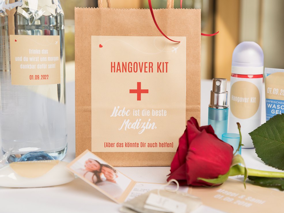 Ein Hangover-Kit macht müde Gäste wieder munter Ein Hangover-Kit macht müde Gäste wieder munter