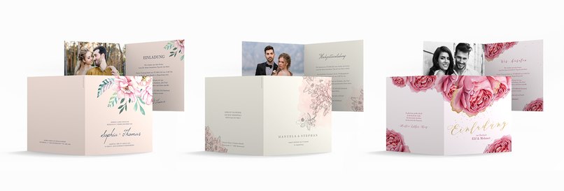 Der Blush Mix Trend zieht sich auch durch die Einladungskarten zur Hochzeit Der Blush Mix Trend zieht sich auch durch die Einladungskarten zur Hochzeit