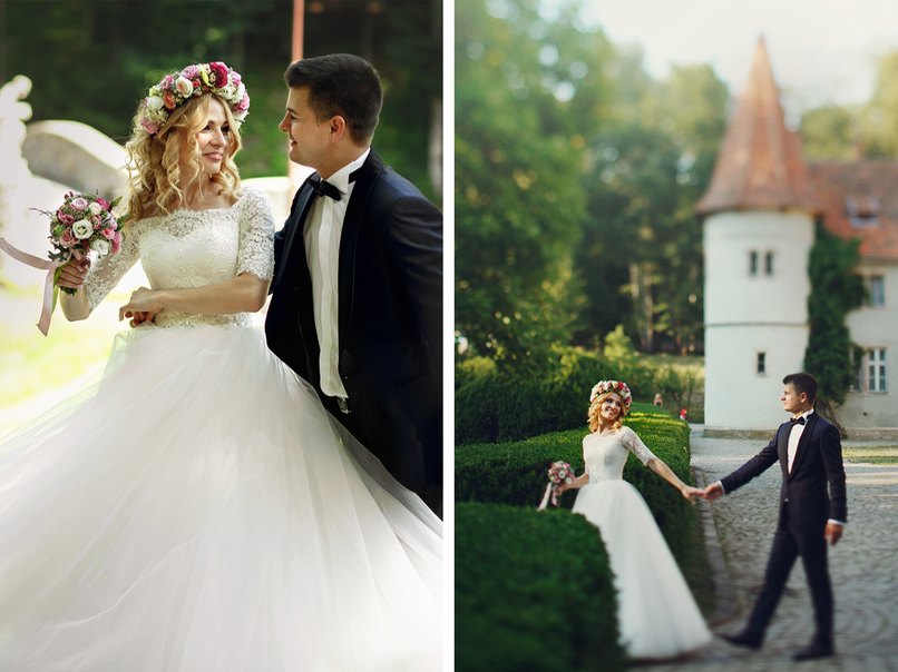 Die Prinzessin und der Prinz sind gerade am Schloss angekommen