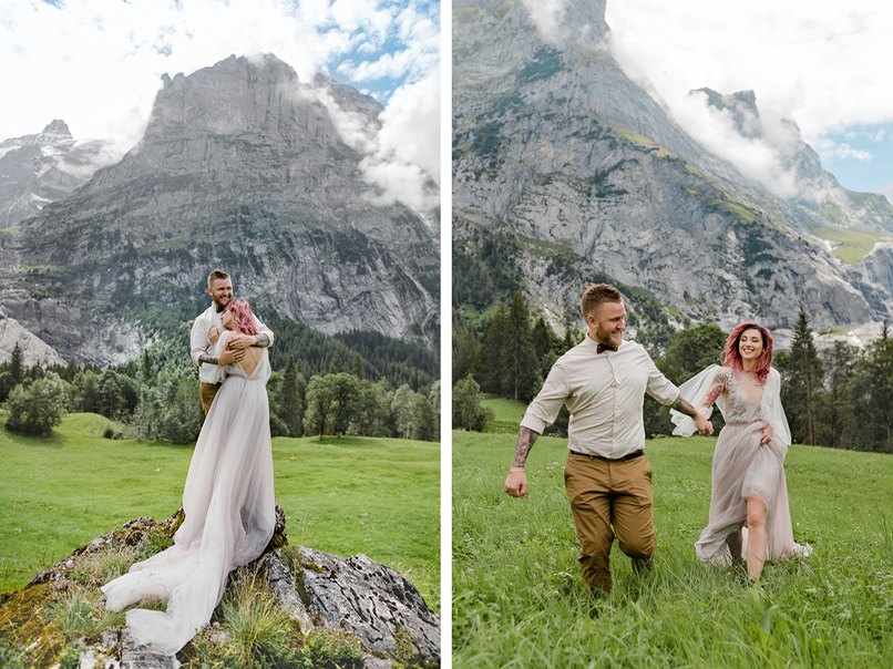 Bei einer Berghochzeit entstehen ganz besondere Hochzeitsfotos