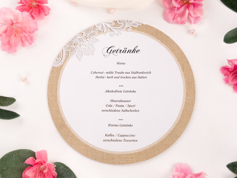 Unsere runden Menükarten findet Ihr ganz neu im Sortiment