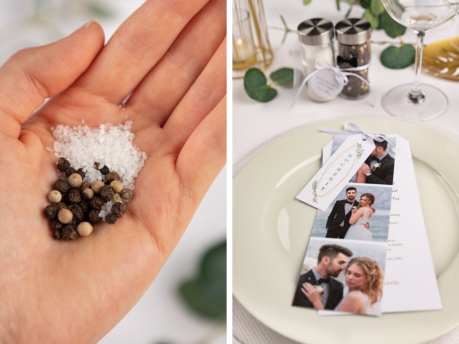 Ein würziges Gastgeschenk für die Hochzeit Salz und Pfeffer myprintcard