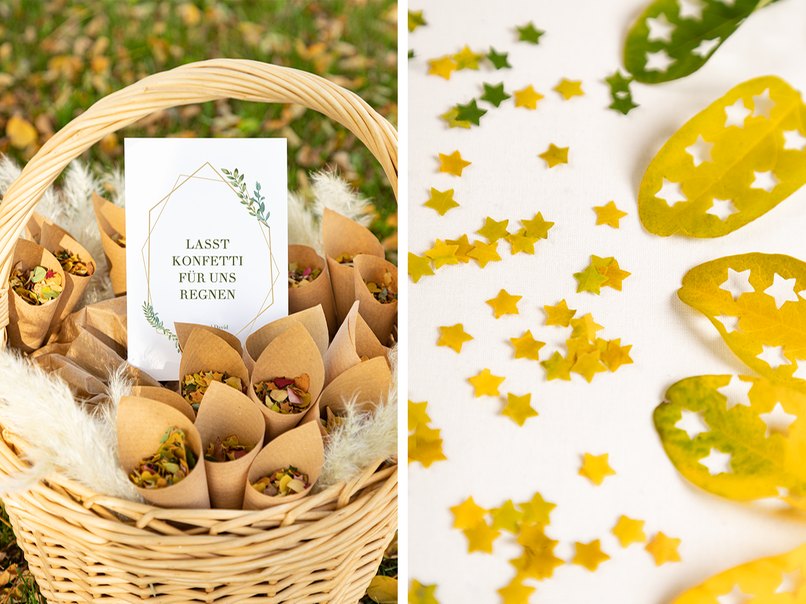 Die Formen für das Konfetti könnt Ihr frei wählen