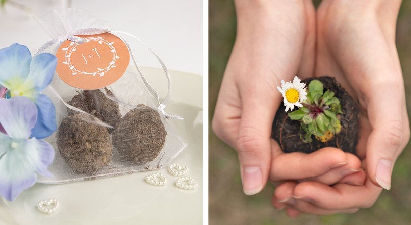 Selbstgemachte Seedbombs sind das perfekte nachhaltige Gastgeschenk