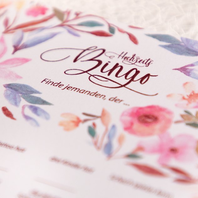 Mit diesem Hochzeitsspiel kommt keine Langeweile auf: Hochzeitsbingo