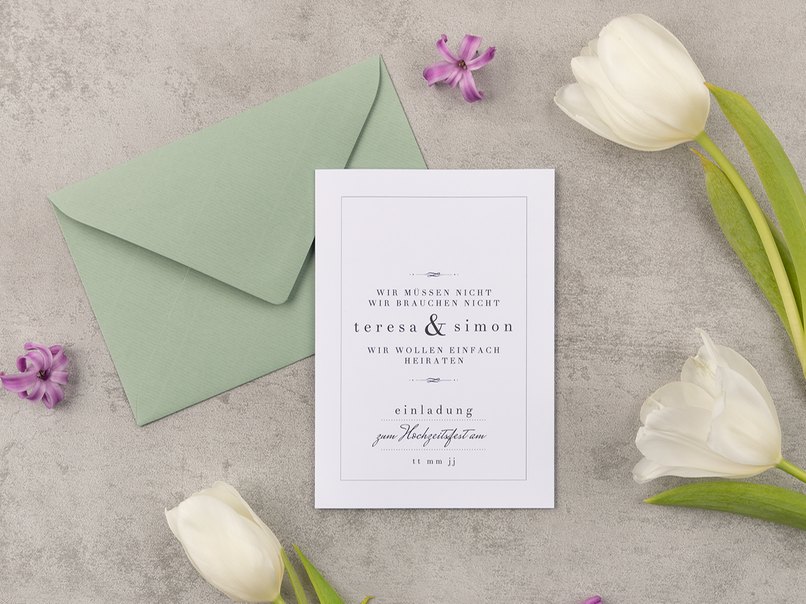 Ein reduziertes Design mit edlen Schriften wirkt hochwertig Ein reduziertes Design mit edlen Schriften wirkt hochwertig