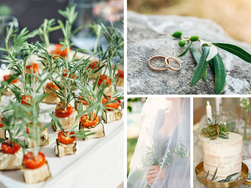 Auch für die mediterrane Sommerhochzeit gibt es beliebte Sträucher und Grünpflanzen