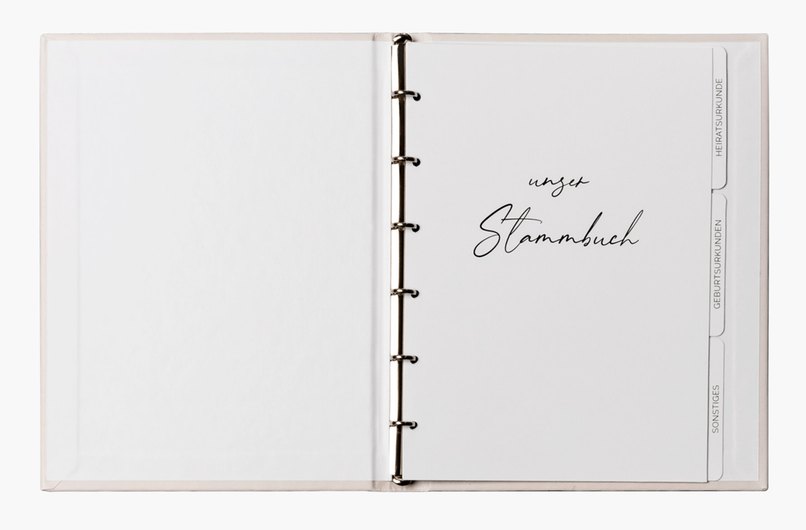 Stammbuch A5 mit Register