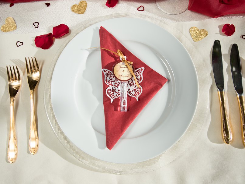 Geschenkanhänger für Gastgeschenke mit Schmetterlingen