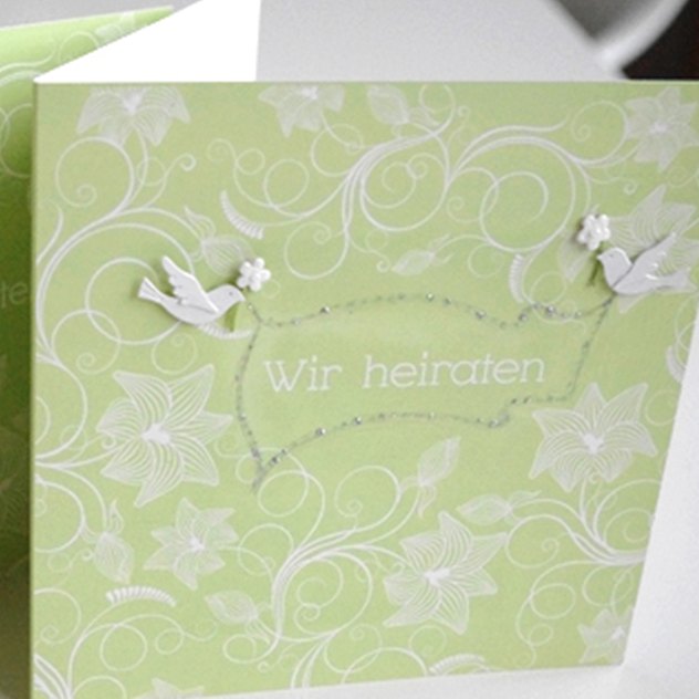 Einladungskarten mit Tauben